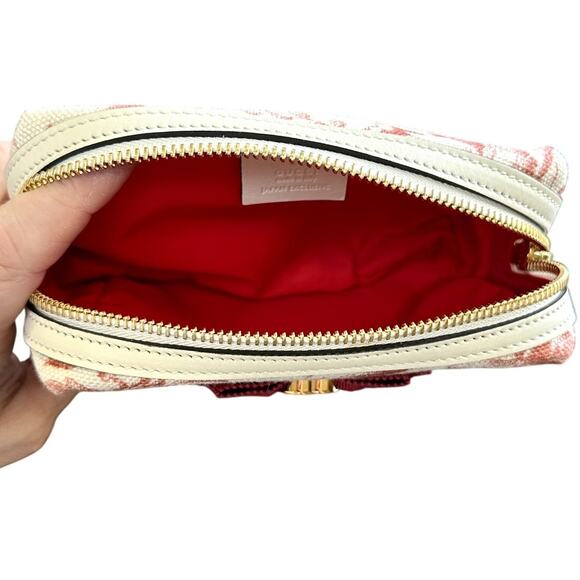 GUCCI Cosmetic Pouch Japan Limited Ribbon Herbarium Flora - Picture 9 of 9